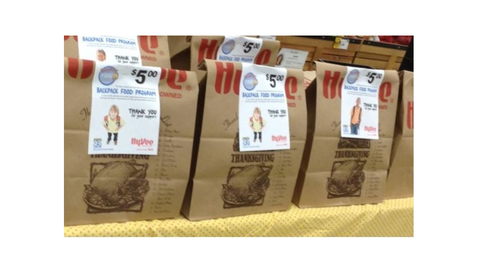 HY$5 FOR BACKPACK FOOD KICK-OFF NOV 21 AT MANKATO HY-VEE STORES